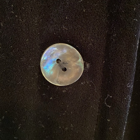 Max Studio Velvet Cardigan Shirt Tunic L/S Cuffs Large Mother Of Pearl Button SP - Picture 3 of 7